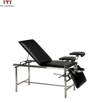 Hospital Medical Stainless Steel Foldable Gynecological Examination Table